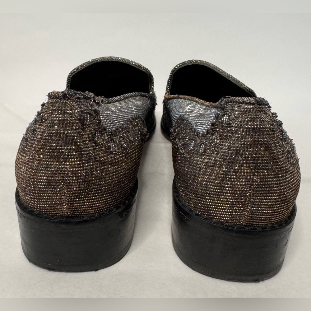 Stuart Weitzman Guy Thing Metallic Lurex Tassel Loafers - Picture 10 of 15